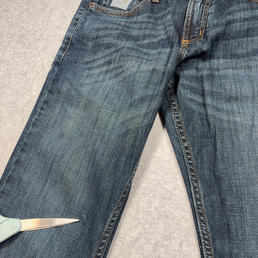 Cinch Silver Label Slim Jeans Mens 28x36 Blue Med Wash Straight Denim MB98034006 - Picture 10 of 12